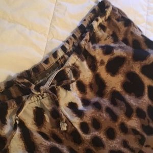 Leopard drawstring pants